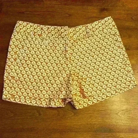 Land’S End Canvas Shorts Size 2 EUC orange-white Summer Lightweight Super Cute - Picture 1 of 6